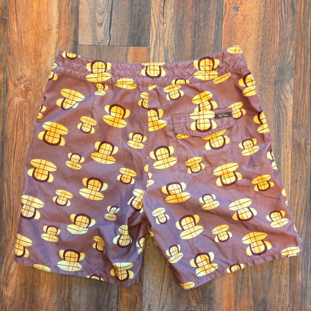 Paul Frank Hybrid Swim Shorts with Classic PF Monkey Design